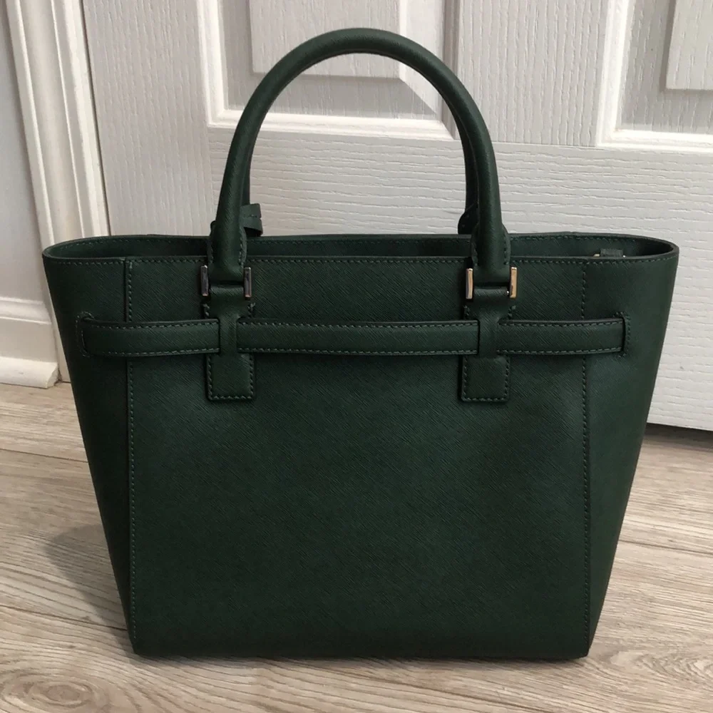 NWOT Green Michael Kors Tote with Shoulder Strap - Picture 4 of 9